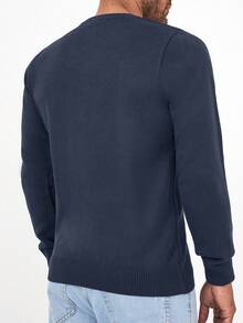 RueChic Męski Długi Rękaw Swetry