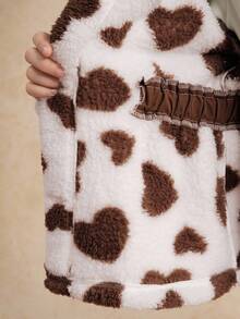 Tween Girl Plush Collar Waist Casual Versatile Jacket, Autumn/Winter Fall - Multicolor - View 8