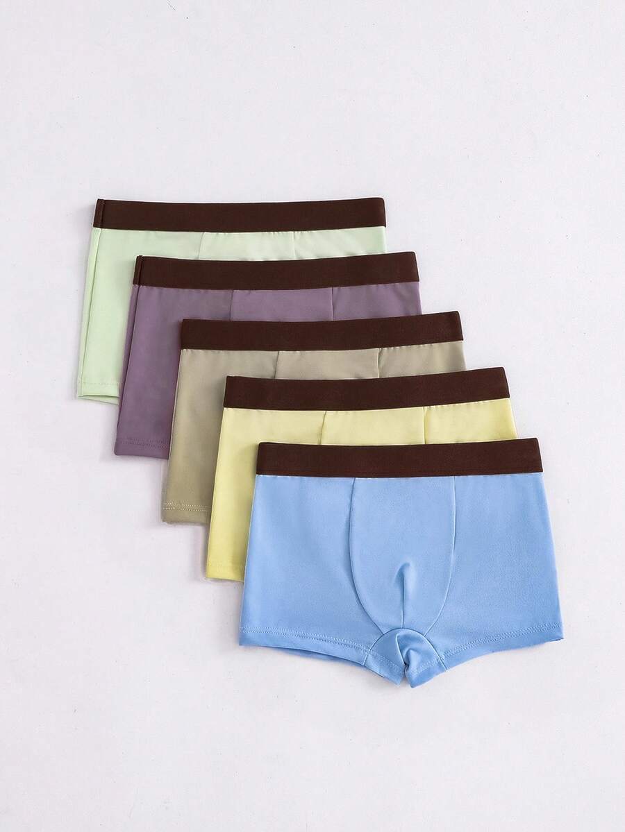 SHEIN 5件装 Dozemod 儿童男童舒适弹力腰内裤