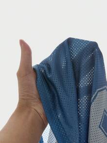 AXEPEAK 男士数码印花网眼宽松短袖T恤套装