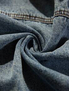 Écloséra Quần jean nữ Nút Nghề thêu Túi Dây kéo Hoa - Rửa nhẹ - Xem 7