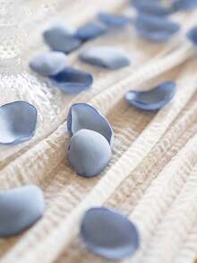 50/100//300/500pcs Silk Rose Petals Wedding Petals White Petals Fake Rose Petals Artificial Flower Petals Proposal Basket Aisle Bridal Shower Table Decoration - Dusty Blue - View 4