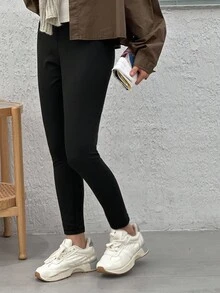 DAZY 少女修身九分裤，秋季保暖内衬，冬季款