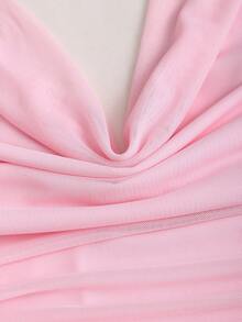 Sweetra Y2K Sexy Turtleneck Metal Buckle Pleated Backless Halter Mini Dress - Pink - View 5