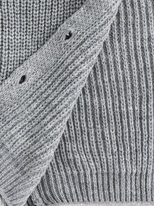 Cozy Pixies 新生男婴休闲百搭3D耳朵连帽长袖开衫毛衣 - 灰色 - 查看 6