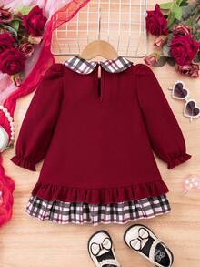 SHEIN Babygirl 可爱花卉印花无袖连衣裙，夏日度假 - 粉色 - 查看 2