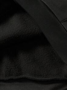 EURMUSE 100%Cotton Men Skeleton & Slogan Graphic Drawstring Thermal Lined Hoodie - Black - View 3