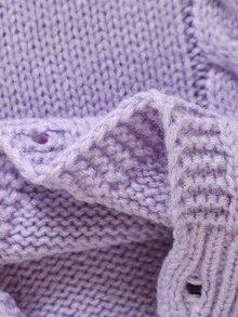 SHEIN 1 件女婴粉色荷叶边吊带连体衣，精致刺绣连体衣，婴幼儿针织，时尚甜美服装