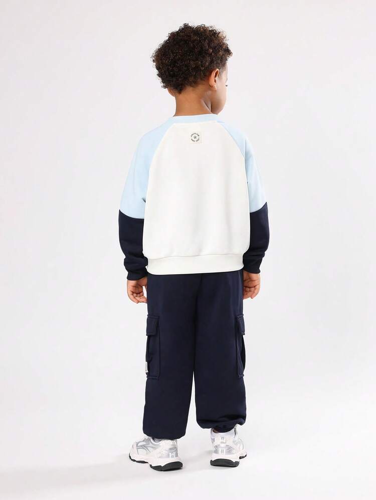 Color Block Boston Sports Club Sweatshirt And Joggers