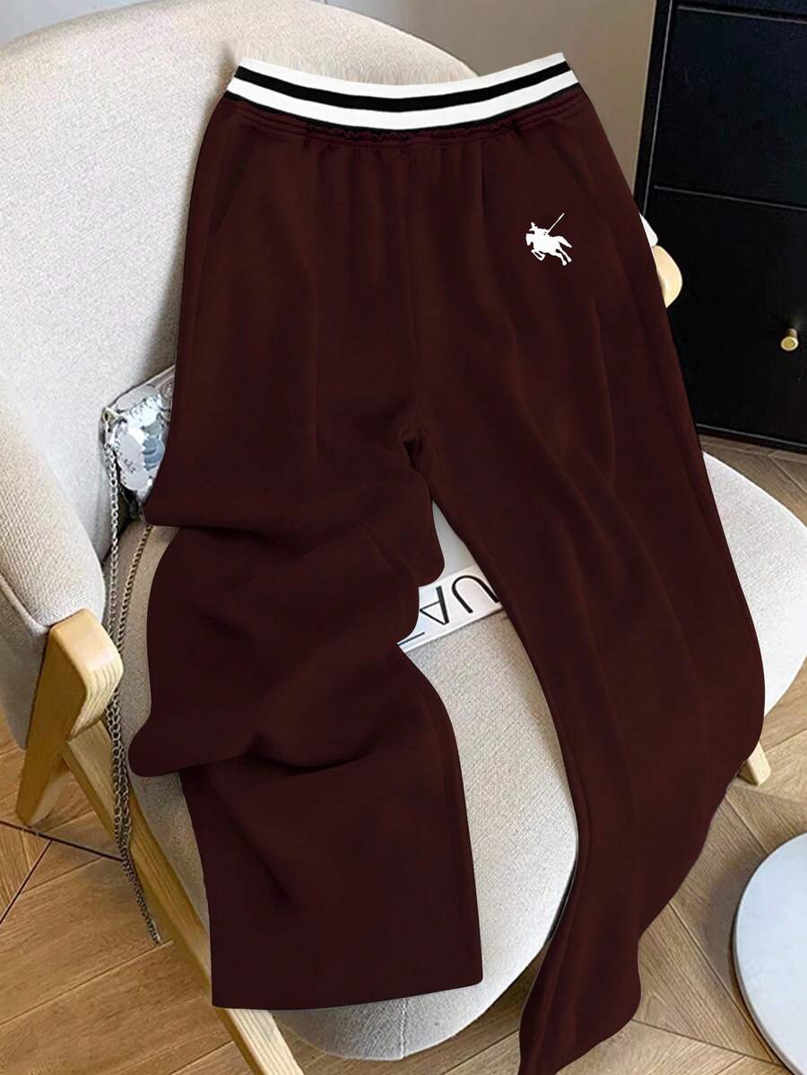 Resyla Women's Casual Loose Fit Sweatpants For Outdoor Sports And Daily Wear - Burgundy - View 1