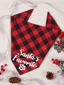 PETSIN Christmas Pet Bandana With Santa Claus And Reindeer Pattern, Merry Christmas Pattern Pet Kerchiefs,Adjustable Xmas Theme Pattern Printing Dog Triangle Bibs Scarfs,Suitable For Small To Medium Dogs And Cats, Machine Washable