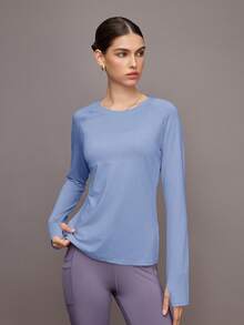 Activina 女士圆领插肩袖休闲运动 T 恤，夏季时尚