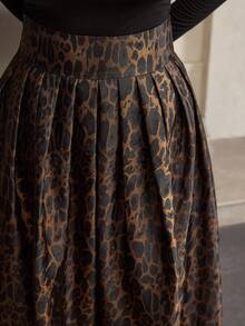 ZEYLAH Leopard Muster Business eleganter Schirm-Rock, Herbst/Winter - Verschiedenfarbig - Übersicht 5