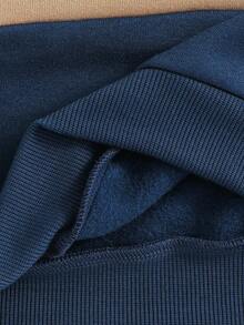 Cozy Pixies Felpa girocollo a maniche lunghe con colori a contrasto per bambino, versatile e confortevole in autunno/inverno