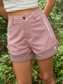 In My Nature Women's High Waist Zipper Pocket Loose Casual Outdoor Shorts