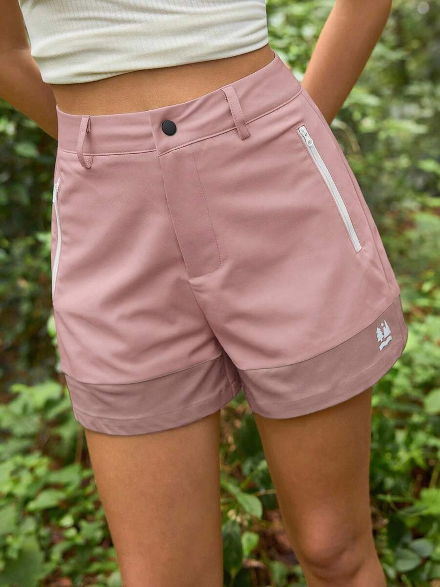 In My Nature Women's High Waist Zipper Pocket Loose Casual Outdoor Shorts