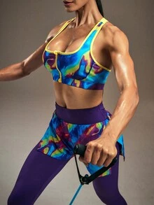 Powerista 女士随机印花简约日常运动文胸 - 彩色 - 查看 7