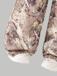 2pcs/Set Tween Girls Letter Print Hoodie Sweatshirt + Green Cargo Pants Casual Street Style Outfit, Autumn/Winter Fall - Multicolor - View 6