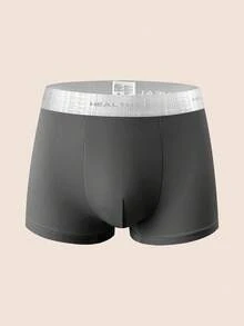 Manfinity Underwear&Sleepwear Basics 10 piezas/paquete Calzoncillos tipo bóxer de unicolor con logo para hombres, suaves y cómodos para uso diario