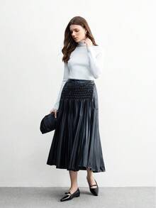 CUCCOO BIZCHIC Giày cao gót đế thấp mũi nhọn màu đen kiểu Pháp mới thoải mái, đa năng dành cho nữ - màu đen - Xem 10