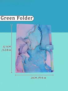 1 PC Stylish Funky File Organizer With 5 Pockets And 16 Labels, Natural Marble Expanding File Folder, Make Your Study, Life And Work Be Different - 6 Patterns Optional - Multicolor - View 8
