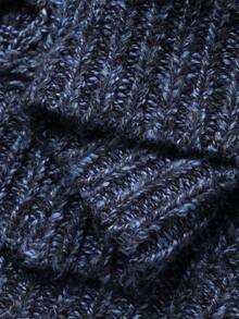 DAZY 女士休闲镂空针织中长开衫 - 卡其色 - 查看 7