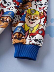 SHEIN | PAW Patrol 小男孩卡通小狗印花针织圆领宽松卫衣，秋冬 - 彩色 - 查看 5