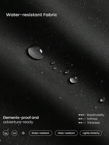 GLOWMODE Vibe Trek 二合一防水翻盖口袋可打包背包夹克秋冬户外徒步慢跑日常运动服 - 黑色 - 查看 3