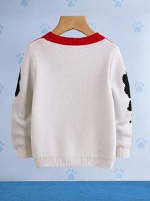 SHEIN | PAW Patrol 男童可爱休闲卡通图案圆领长袖毛衣