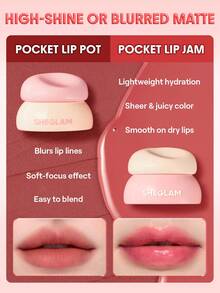 SHEGLAM Bounce Putty Pocket Lip Pot-Tomato Tango Lip Combo Brand Beauty Makeup Face Paint Cosmetic For Women Girls Perfect For Winter Spring Ideal For Y2K Fancy Fashion Suitable For Birthday Gift Party Ready Best Color - Tomato Tango - View 9