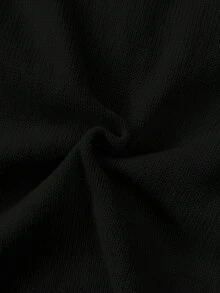 Elamini 女款 Y2K 休闲宽松卷边针织毛衣，饰龙虾刺绣图案 - 黑色 - 查看 5