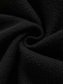 少女休闲日常百搭舒适字母贴布宽松长袖针织卫衣，适合上学、花园、海滩、生日、春、夏、秋、冬等各种场合。 - 黑色 - 查看 3