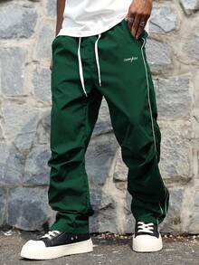 Manfinity Hypemode Quần phong cách đại học đường phố dành cho nam, mùa thu - Màu xanh lá cây đậm - Xem 6