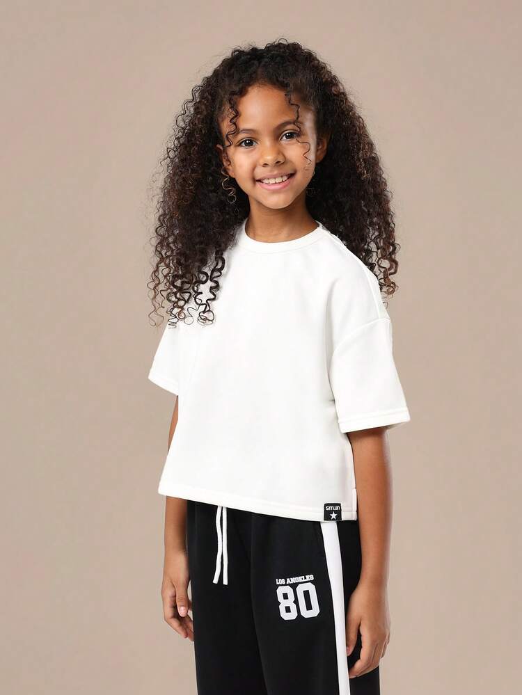 Kastenförmiges, kurzes T-Shirt mit übergroßer Passform