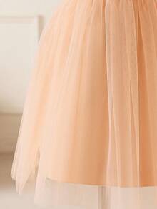 Glamorique Kids Baby Girls Partywear Christmas Dress Fall Winter - Apricot - View 7