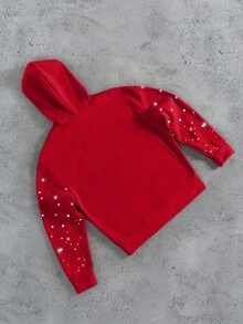 Manfinity Homme Men's Christmas Red Hooded Sweatshirt, Christmas Tree Sweatshirt, Couple Sweatshirt - Multicolor - View 2