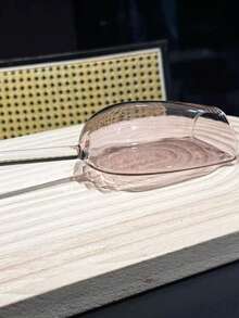 <今天只给我半杯>1 件创意水晶玻璃半红酒杯葡萄酒杯葡萄酒杯家用香槟杯半圆形杯身，礼物，情人节装饰，母亲节礼物，新年，圣诞节礼物，派对使用，高端咖啡厅用品，生日礼物，特别礼物