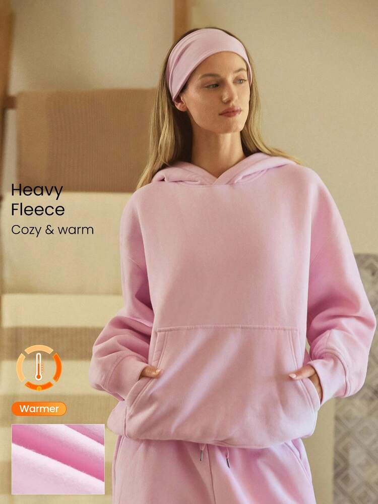 Heavyweight Fleece Oversized Hoodie Sweatshirt Pocket Thick Thermal Warm Winter Valentine's Day