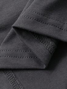 DAZY Conjunto de 2 piezas de pijama para niñas bebé con camiseta de manga corta con estampado de dibujos animados + pantalones holgados casuales a cuadros