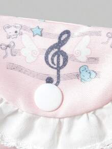 ROMWE Kawaii Bolsa portátil mini, monedero, estuche para auriculares, llavero de almacenamiento con diseño de nota musical y cuadros - Multicolor - Ver 5