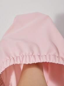SHEIN 3 件套女童服装 - 黑色蝴蝶结拉链夹克，白色交叉带背心，蝴蝶结阔腿裤，适合外出、度假、玩耍、返校 - 藕粉色 - 查看 7