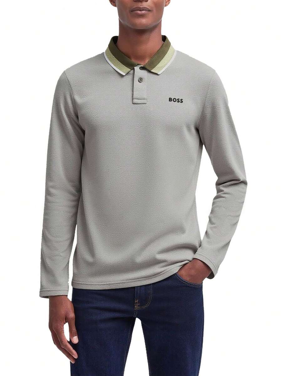 Hugo Boss Men's Polo Shirts Light Grey - Green - View 1