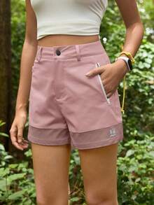 In My Nature Women's High Waist Zipper Pocket Loose Casual Outdoor Shorts
