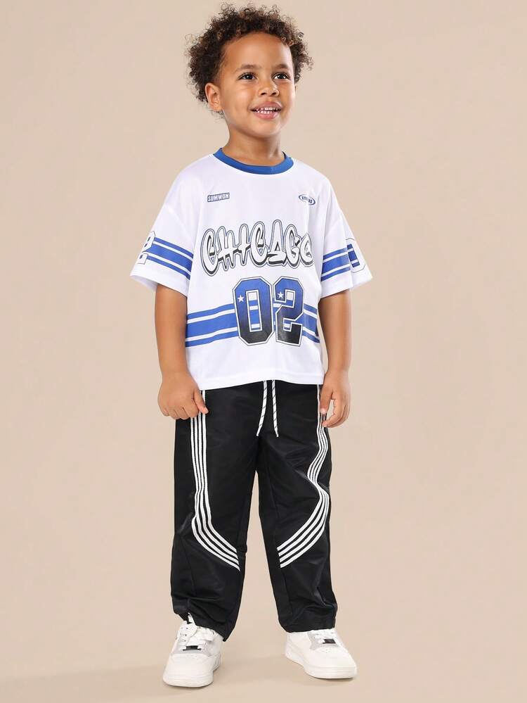 Chicago Baseball Style Jersey T-Shirt With Varsity Numbers