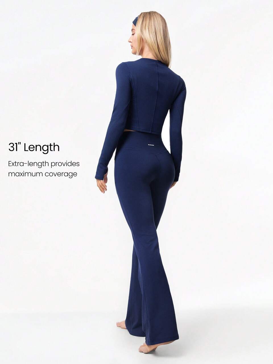 31" FeatherFit™-Warm HeatForm Soft Chill Stretchy High-Rise Waist Front Seam Zipper Side Pockets Leggings Yoga Pilates