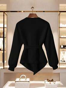 Franclia New Autumn/Winter High-Quality Elegant Versatile Soft White Cardigan For Women