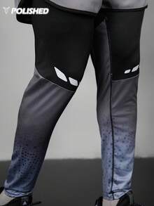 Manfinity Acti Log 男士字母印花拉链口袋二合一运动裤/休闲裤 - 黑色 - 查看 8