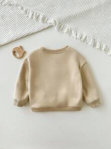 Cozy Pixies 男婴卡通动物图案针织柔软圆领长袖套头衫