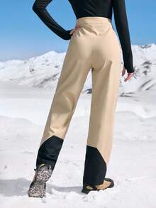 In My Nature 女士徒步裤 宽松降落伞裤 徒步裤 户外工装裤 秋冬 冬季 裤子 工装裤 保暖裤 保暖裤 卡其裤 休闲裤 日常穿搭 厚款保暖裤 - 卡其色 - 查看 6