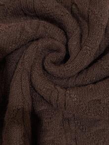 Florisole Casual Versatile Solid Color Slim Fit Sweater - Coffee Brown - View 4